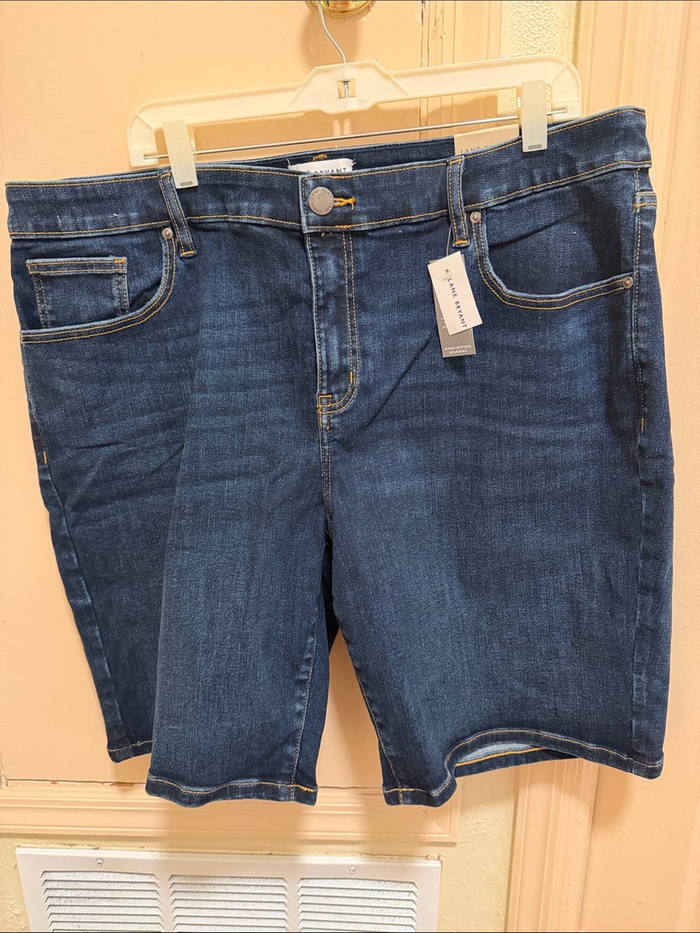 Lane Bryant Dark Blue Bermuda Jeans Shorts